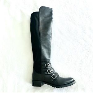 Vince Camuto Jayce Black Leather Boot Sz 7.5 NEW